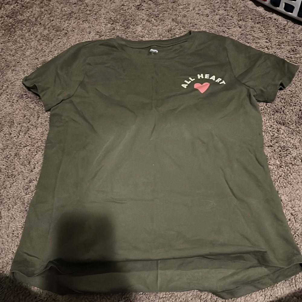 Carly green all heart tee shirt